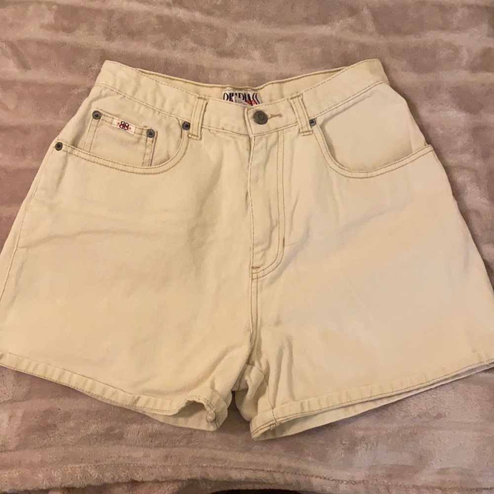 Light colored denim shorts